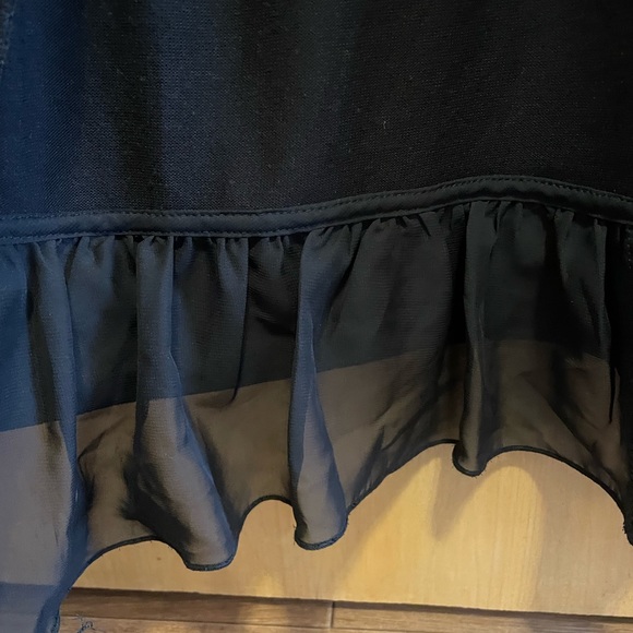 Studio Y Black Ruffle Cardigan: Size S - Picture 3 of 4